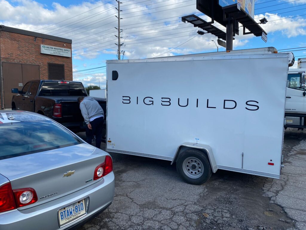 Big Builds Enclosed Trailer Vinyl Lettering - Printam